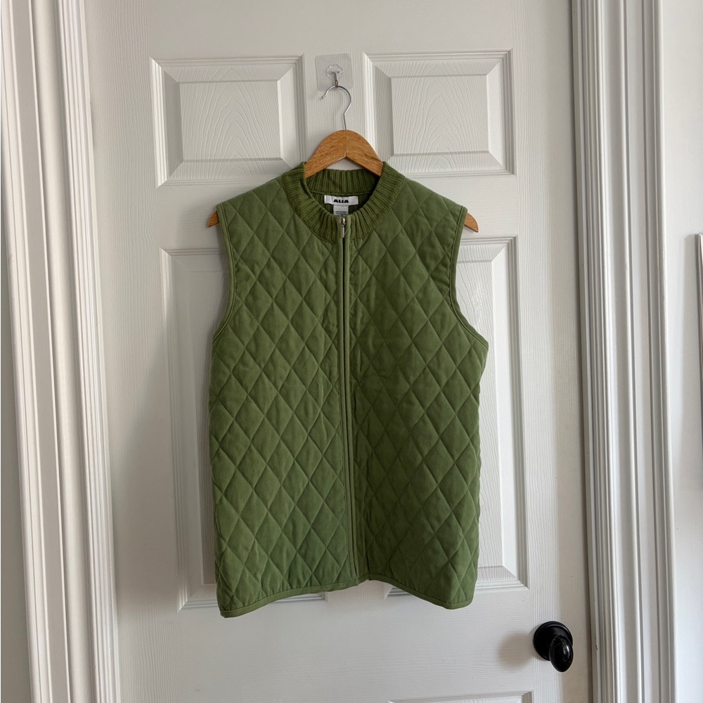 Vintage Alia Green Quilted Vest